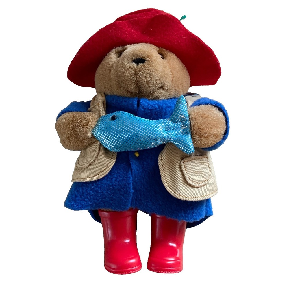 Vintage Paddington Bear Plush Fishing Day Darkest Peru 2001 8" Eden